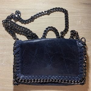 Authentic Italian Leather Chain Cross Body Bag